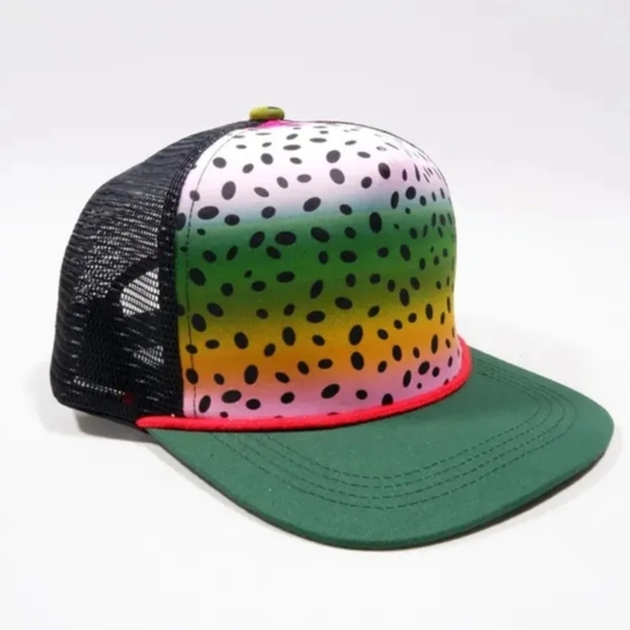 radandreel Accessories Rainbow Trout Skin Trucker Hat Rope Snapback